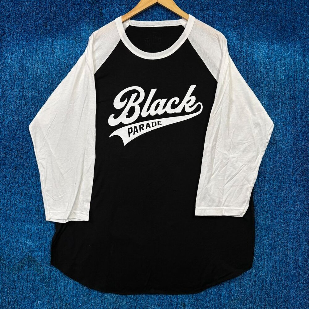 Black Parade My Chem 06 Long Live Tour Band Baseball Tee XXL